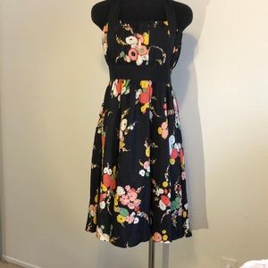 Moulinette soeurs silk black floral print